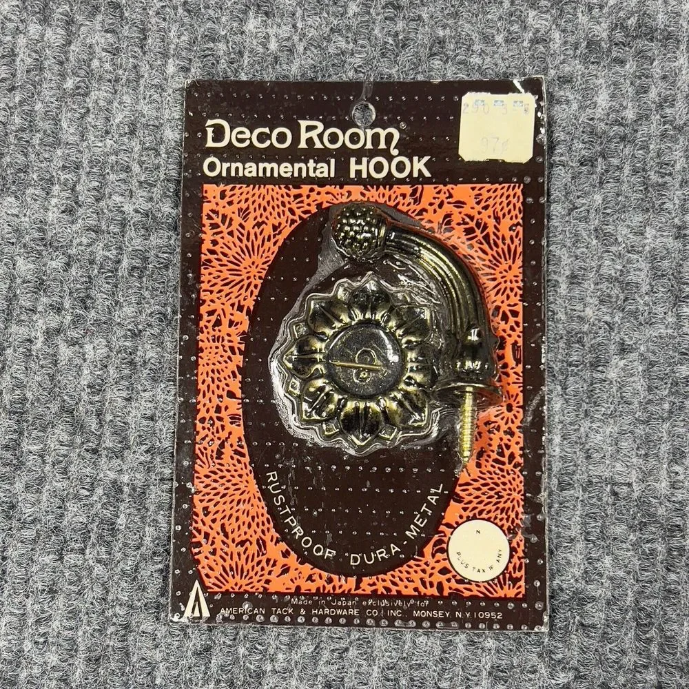 VTG 1970’s Deco Room Ornamental Hook Towel Clothing Robe MCM New Old Stock Japan